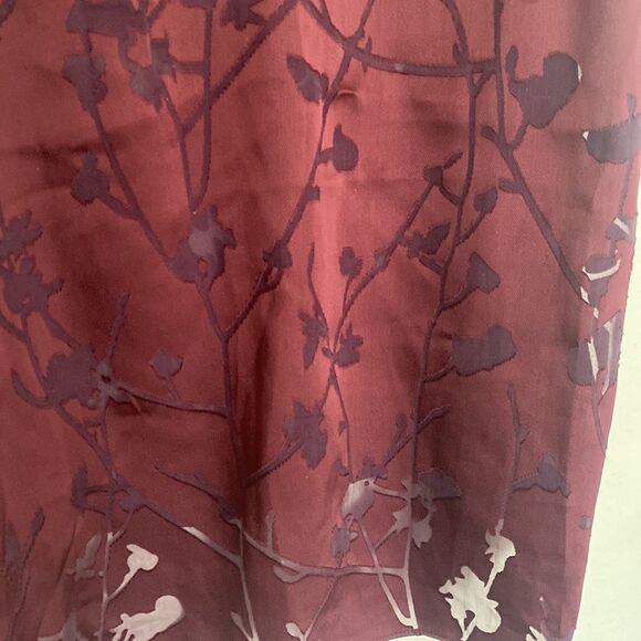 Rag and Bone silk blend burn out burgundy spaghetti strap tank top lightweight S - Picture 2 of 5